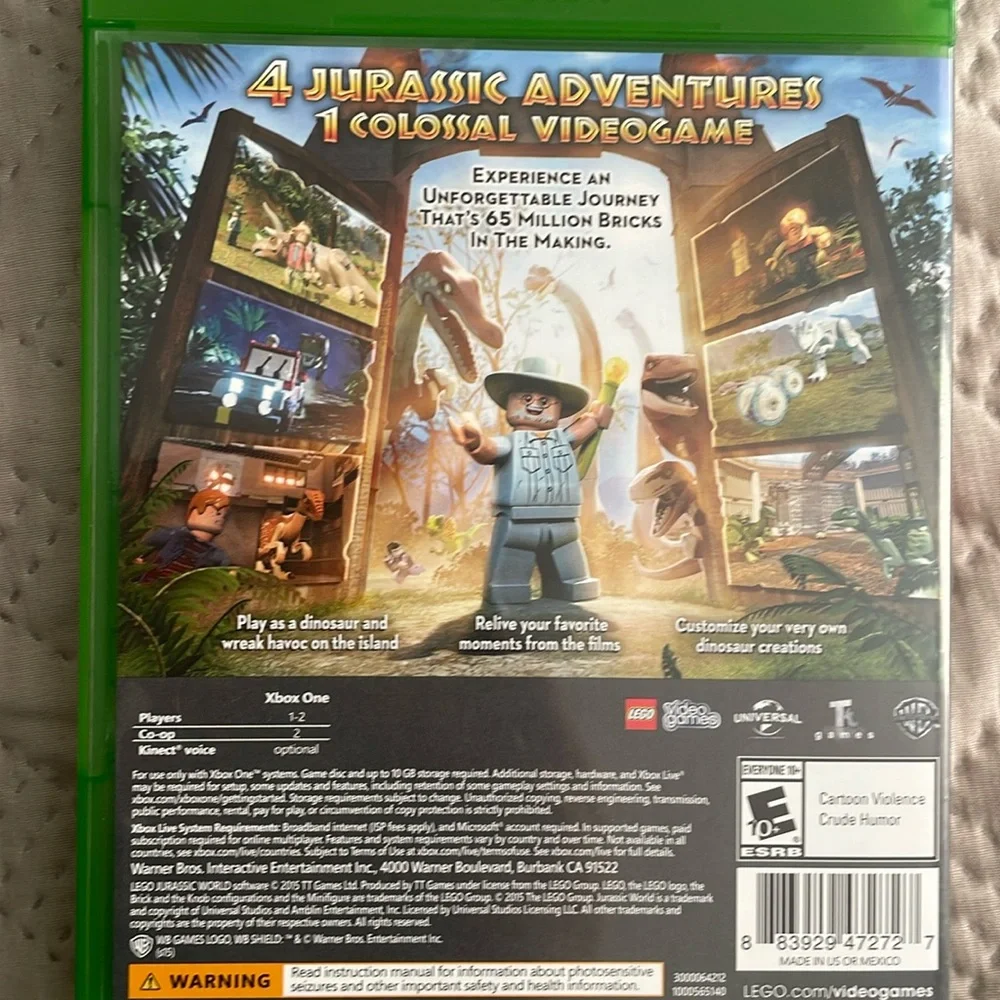 Xbox One Lego Jurassic World game